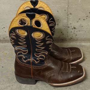 CODY JAMES Xero Gravity Gibson Saddle Vamp Square Toe Western Boots SZ 10.5 EE